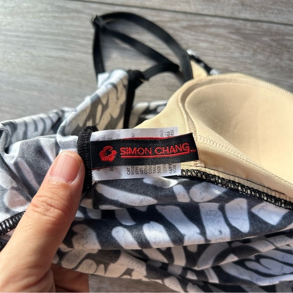 Simon Chang Stretch Tank Top Bra Included Swimwear Tankini - Picture 11 of 13